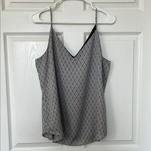 Black and White Patterned Women's Top